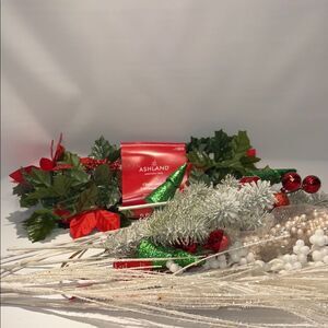 Ashland Red and Green Holiday Garland and wreath tiges